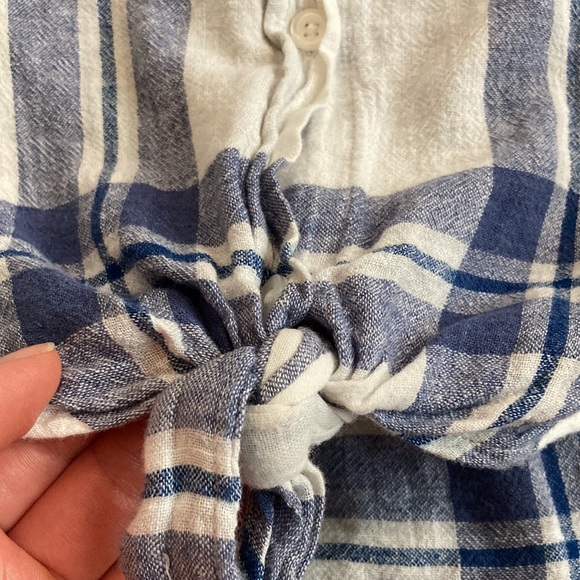 Rails cropped tie button down (S) - Picture 3 of 4